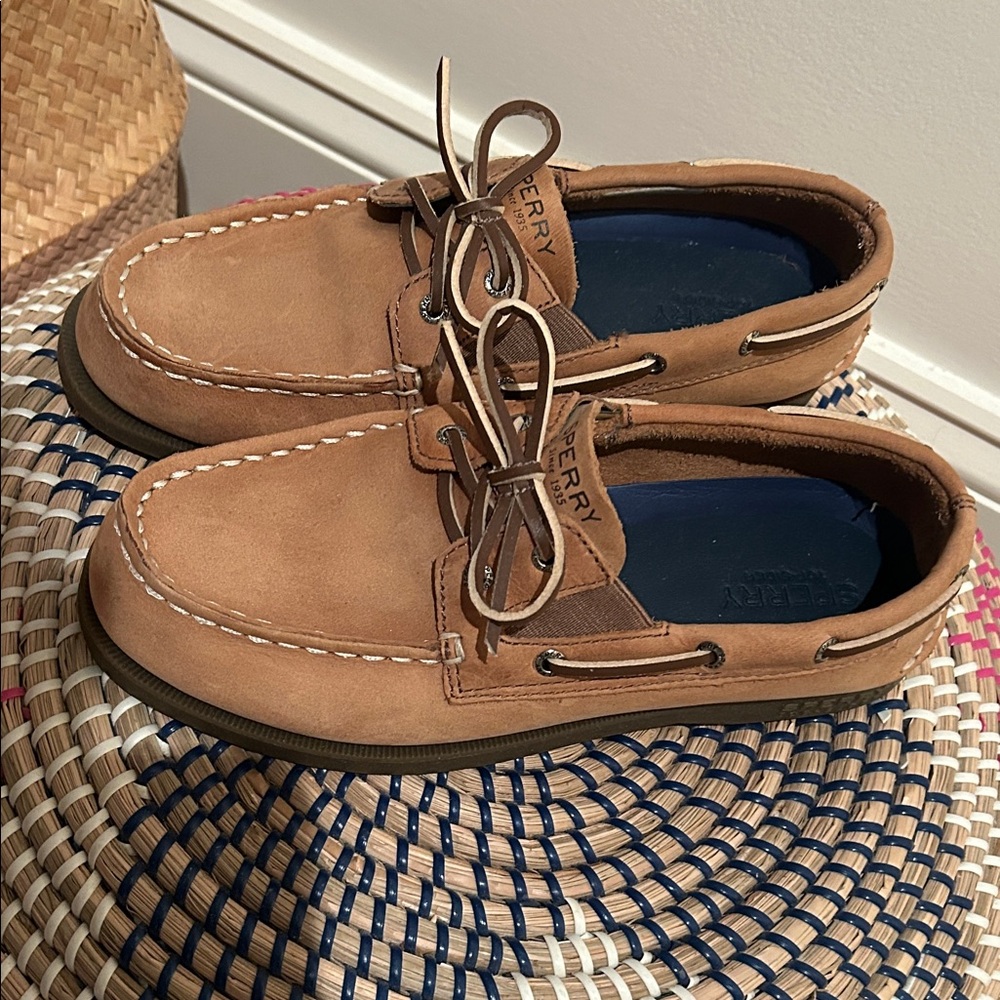 Sperry Brown Leather Boat Shoes - Picture 2 of 3
